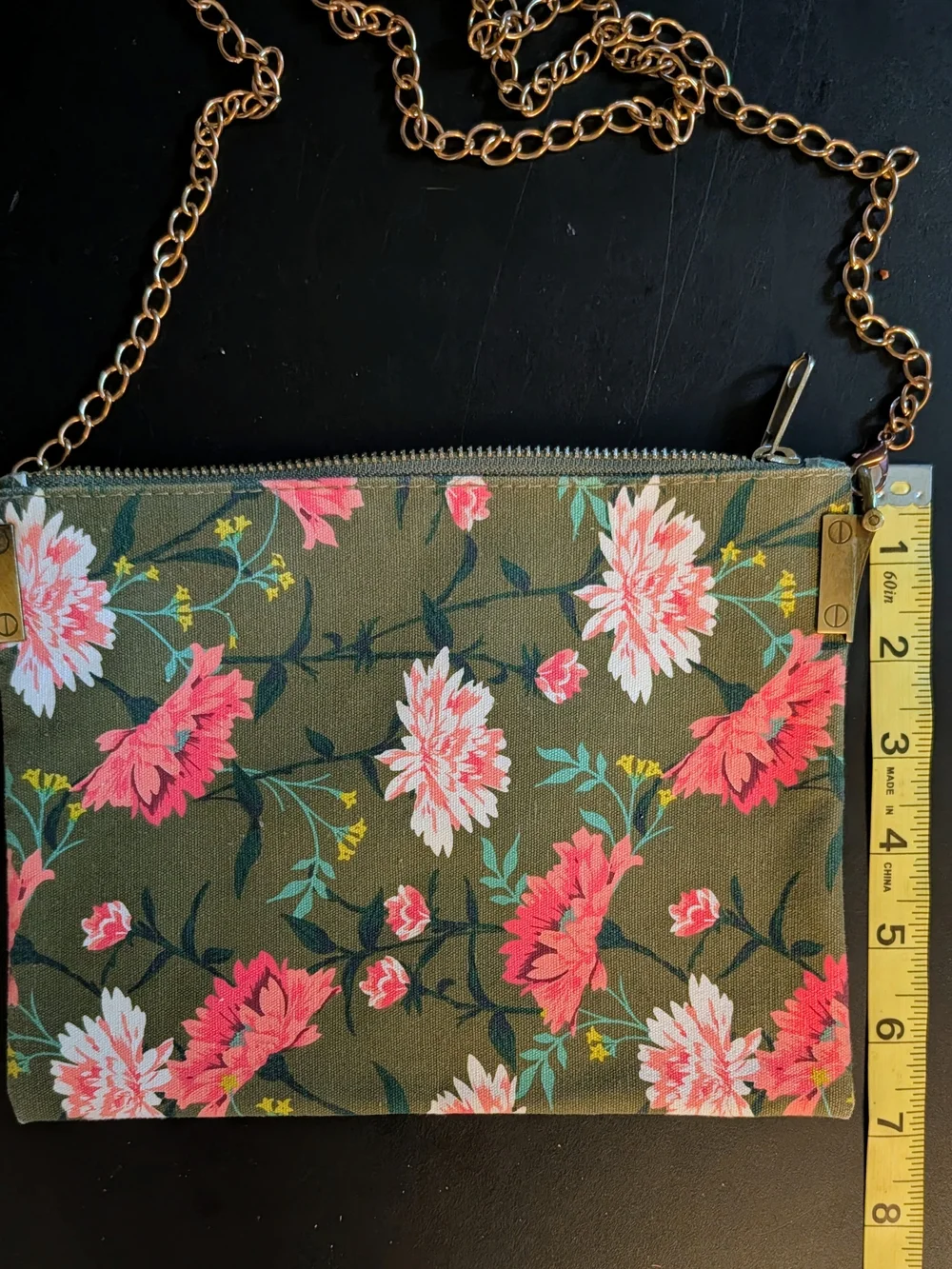 NWOT Custom Small Crossbody Floral Print Canvas Bag - Old Navy Fall 2017 Base